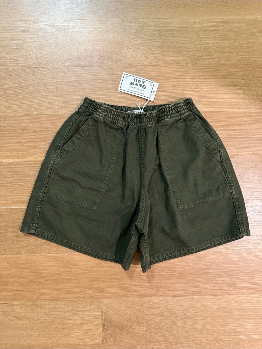 NWT Hey Gang Camp Shorts in Army